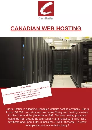 Canadian Web Hosting