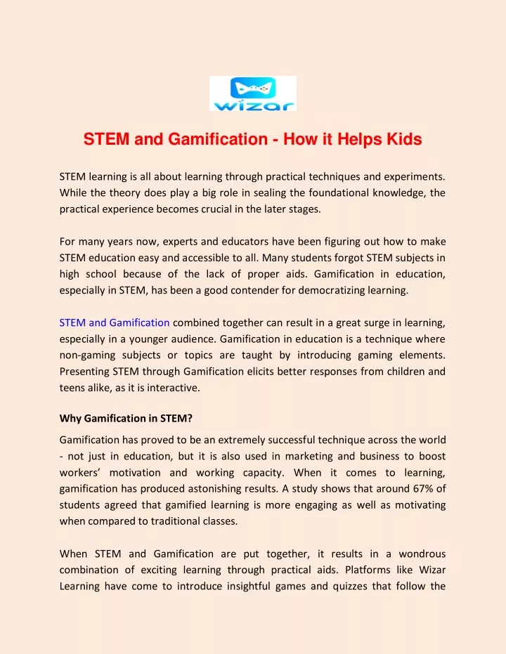 stem and gamification how it helps kids