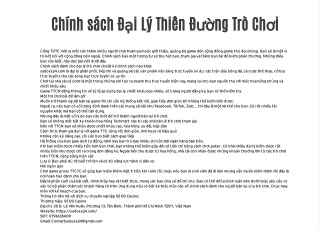Chính sách Đại Lý Thiên Đường Trò Chơi