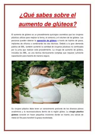 qu sabes sobre el aumento de gl teos