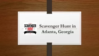 Get Scavenger Hunt for Adults Birthday in Atlanta.