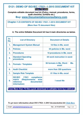 ISO/IEC 17021 Documentation Kit