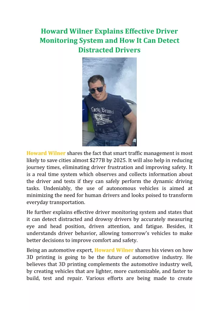 howard wilner explains effective driver