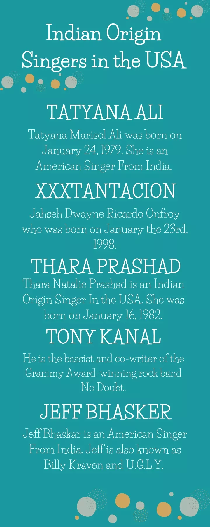 indian origin singers in the usa