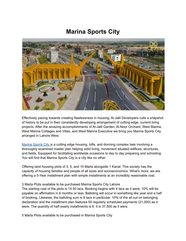 marina sports city