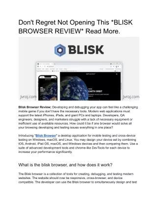 don t regret not opening this blisk browser