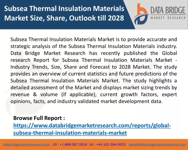 subsea thermal insulation materials market size