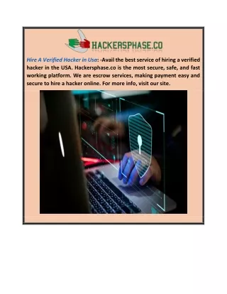 Hire a Verified Hacker in Usa | Hackersphase.co