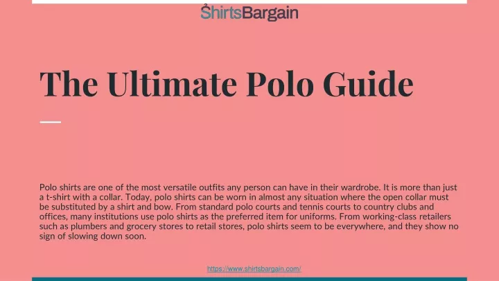 the ultimate polo guide