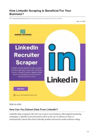 how linkedin scraping is beneficial for your