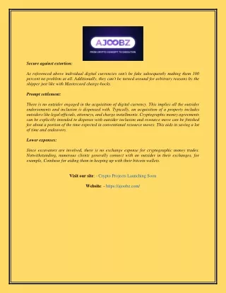 Crypto Projects Launching Soon  Ajoobz.com