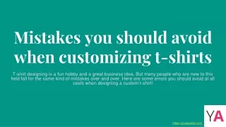 mistakes you should avoid when customizing t shirts