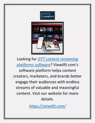 looking for ott content streaming platforms