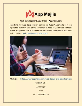 web development abu dhabi appmajlis com