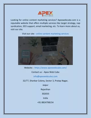 looking for online content marketing services