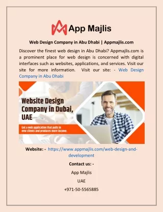 web design company in abu dhabi appmajlis com