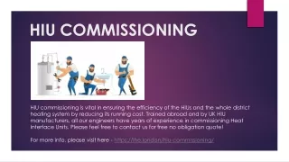 HIU COMMISSIONING