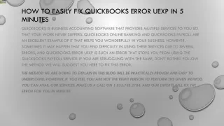 how to easily fix quickbooks error uexp in 5 minutes