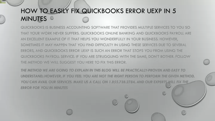 how to easily fix quickbooks error uexp in 5 minutes