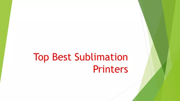 top best sublimation printers