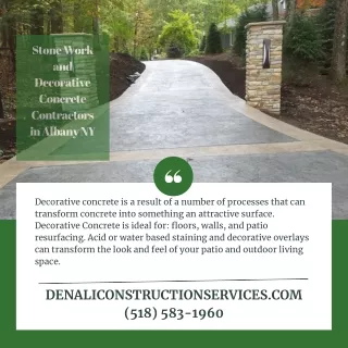 stone work and decorative concrete contractors