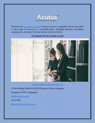 Accountant Service |acutus-ca.com