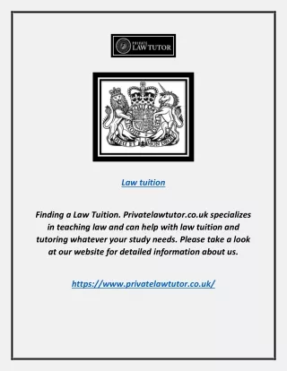 Law Tuition | Privatelawtutor.co.uk