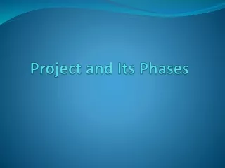 Project and Its Phases