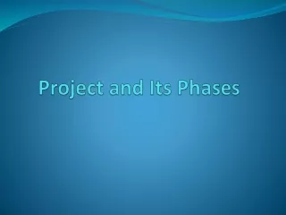 project and its phases