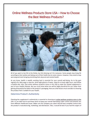 4Dice Online Wellness Products Store USA – How to Choose the Best Wellness Products