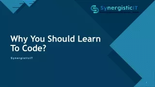 why you should learn to code
