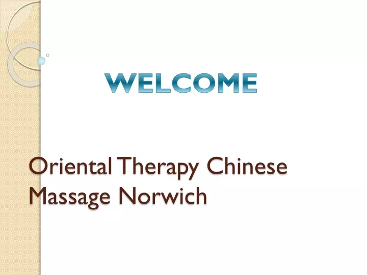 oriental therapy chinese massage norwich