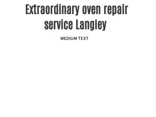 Extraordinary oven repair service Langley