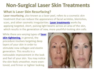 Non-Surgical Laser Skin Treatments