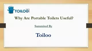 Why Are Portable Toilets Useful?