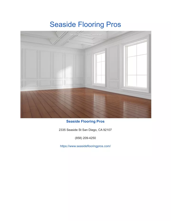 seaside flooring pros