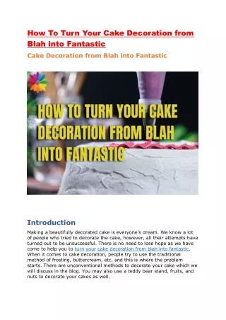 how to turn your cake decoration from blah into