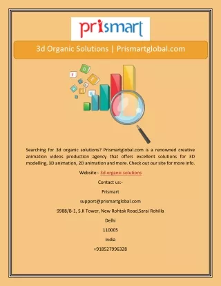3d Organic Solutions | Prismartglobal.com