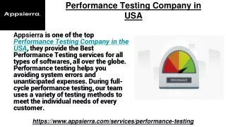 performance testing company in usa