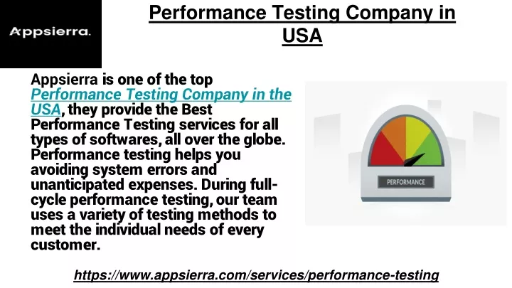 performance testing company in usa