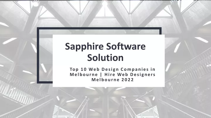 sapphire software solution