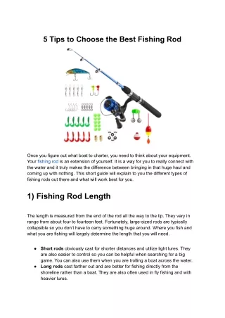 5 Tips to Choose the Best Fishing Rod