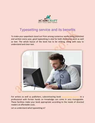 typesetting service and its benefits
