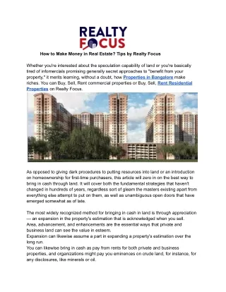 _ How to Make Money in Real Estate_ Tips by Realty Focus