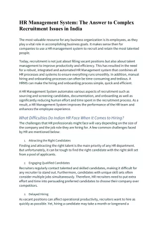 hr management system the answer to complex
