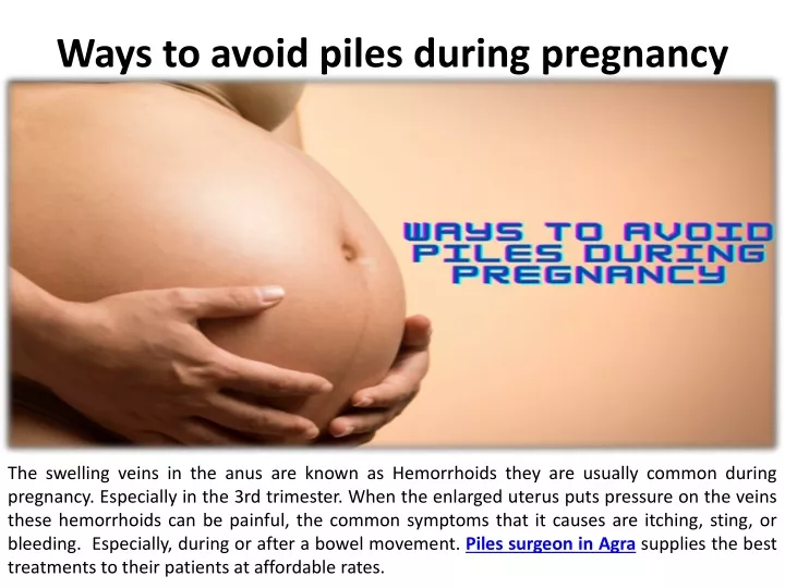 ways to avoid piles during pregnancy