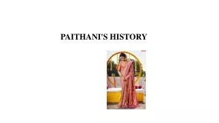 PAITHANI'S HISTORY