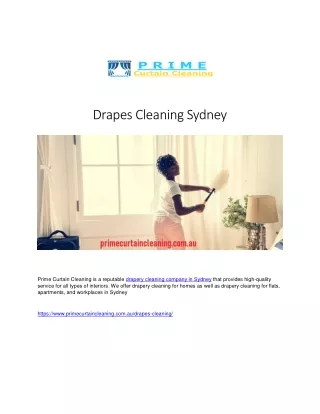 Drapes Cleaning Sydney