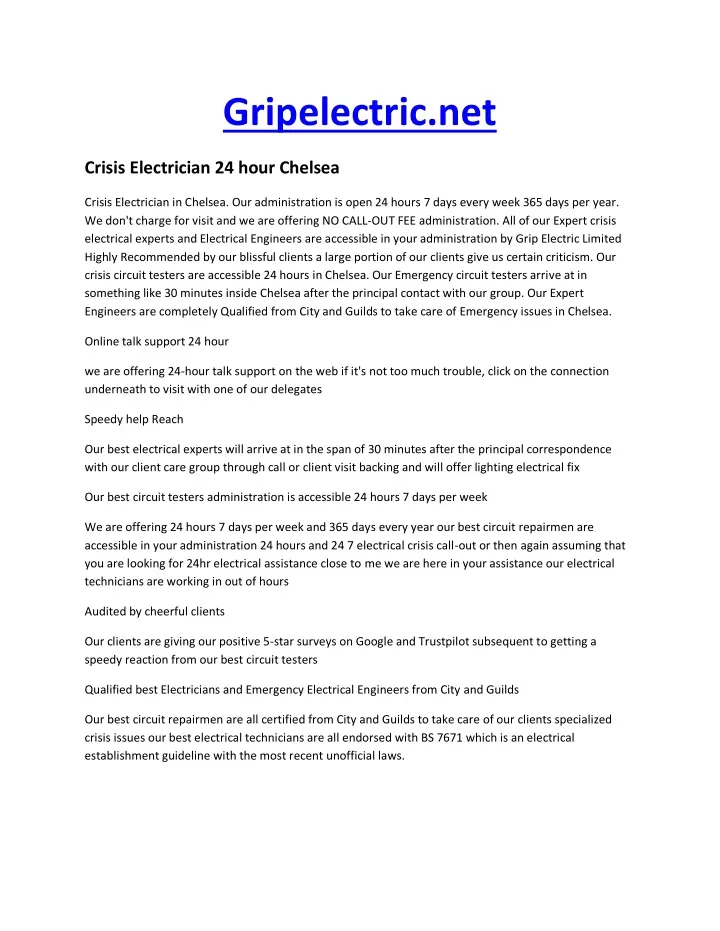 gripelectric net