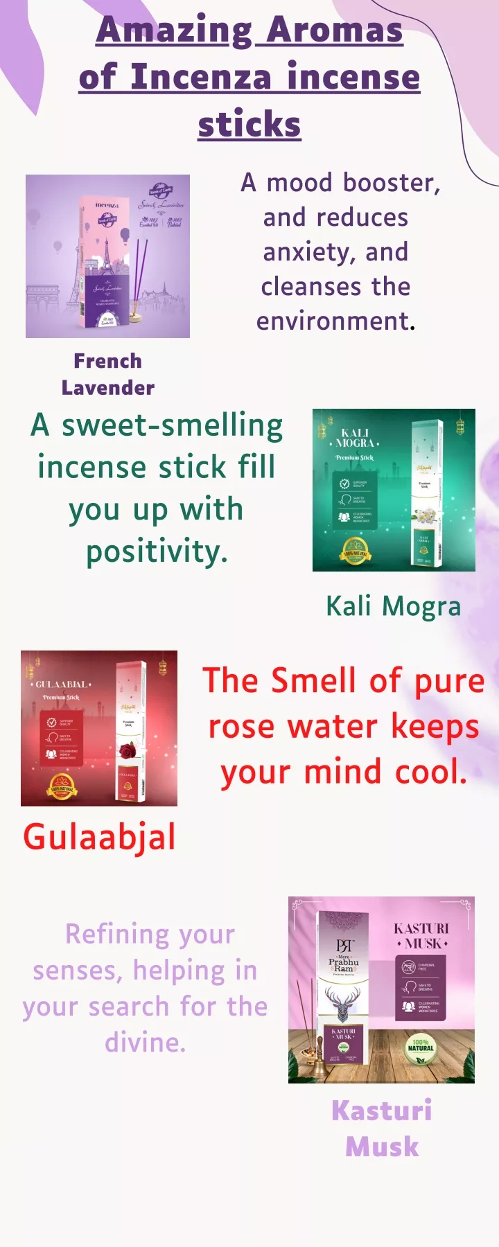 amazing aromas of incenza incense sticks